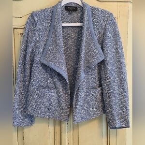 Talbots Blue and White Tweed Blazer